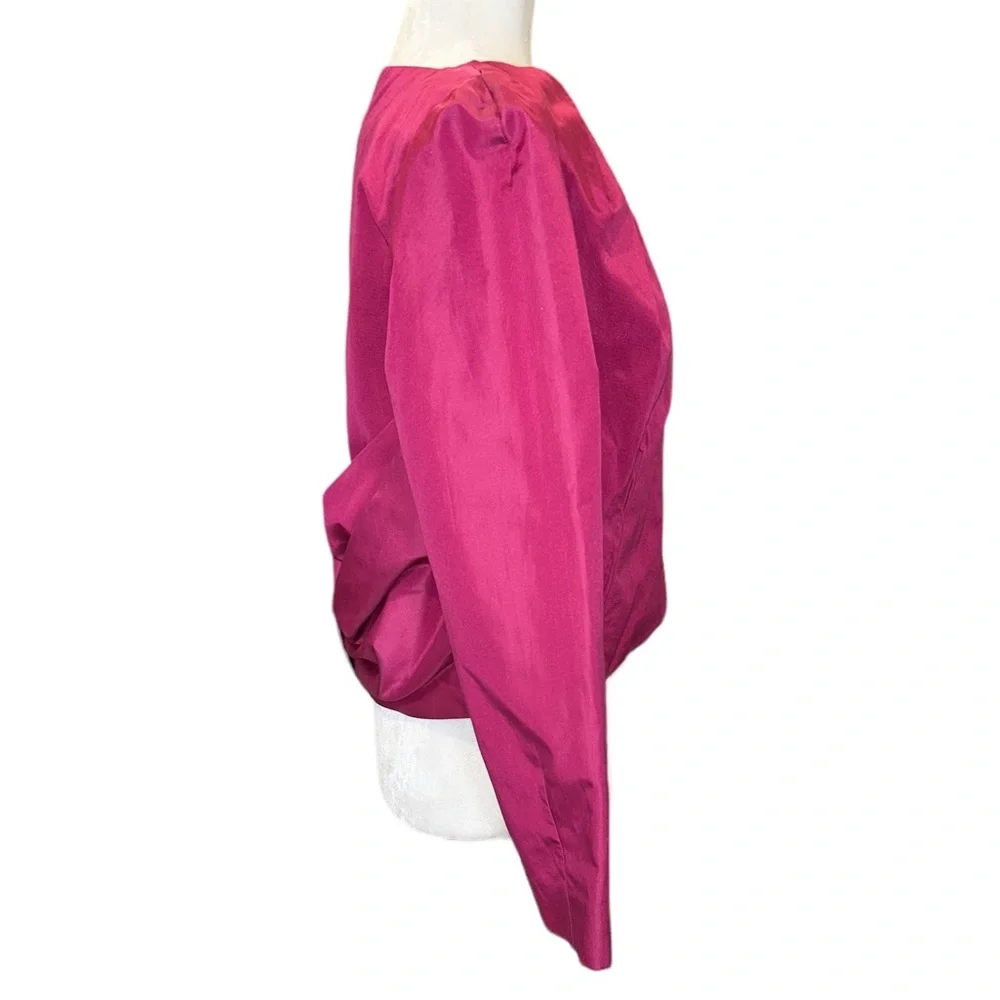 NWT Moschino Rare Vintage Pink Silk Blend Bow Crop Blazer - 42 - 8 US